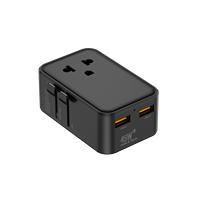Nouveauté Adaptateur universel Worldplug ultra-fin 45WPD+QC Chargeur rapide Adaptateur de voyage universel UK/AUS/US/EU pour les voyages
