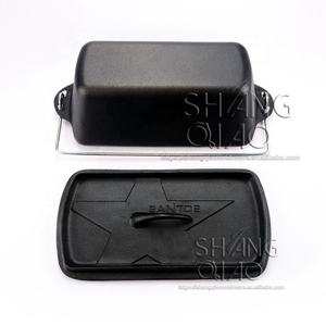 33x16.7 cm <span class=keywords><strong>Rectangulaire</strong></span> En <span class=keywords><strong>Fonte</strong></span> Casserole En <span class=keywords><strong>Fonte</strong></span> Pain Pain Maker avec couvercle en <span class=keywords><strong>fonte</strong></span> Lasagne Pan - Product Image 6