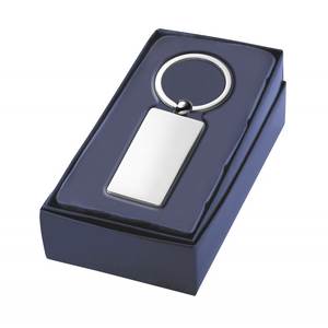 Portachiavi Rettangolare in Acciaio Inossidabile 50x26x4 mm, Targhetta Metallica Liscia - Product Image 3