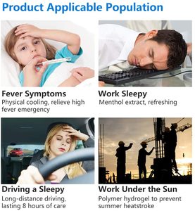 Patchs de gel rafraîchissants Lijitang OEM, rapides et efficaces, antipyrétiques pour soulager la fièvre chez les bébés - Product Image 3