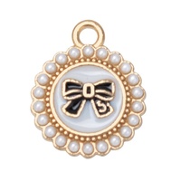 Accessoires de bijouterie créatifs Kusa DIY : Breloques et pendentifs en alliage avec strass taillés carré, nœud papillon moka et goutte unique pour colliers et bracelets