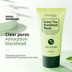 Masque exfoliant BIOAQUA au thé vert bio pour le visage et le nez, élimine les points noirs - Product Image 3