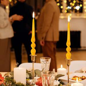 Candelabros <span class=keywords><strong>de</strong></span> <span class=keywords><strong>Cera</strong></span> <span class=keywords><strong>de</strong></span> <span class=keywords><strong>Abeja</strong></span> en Espiral <span class=keywords><strong>de</strong></span> Verano, 9 Pulgadas, Naturales, Hechos a Mano, Sin Perfume, para el Hogar, Cenas, Bodas, Regalos para Mujeres, 3D - Product Image 5