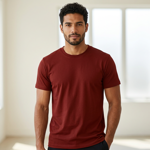 Camiseta de Hombre 100% Algodón Mercerizado Premium, Logotipo Personalizado, Manga Corta, Estilo Casual de Lujo, Fabricante Mayorista OEM - Product Image 1