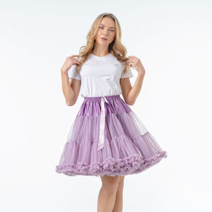 All'ingrosso gonna Tutu lunga per adulti sottogonna in Nylon morbido a sbuffo da 55cm gonna Lolita sottogonna gonfia per festa di balletto sottoveste da donna - Product Image 5