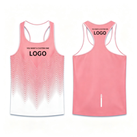 Débardeurs de marathon personnalisés en gros 100 % polyester à séchage rapide, sans manches, OEM, sublimation, respirants, impression numérique
