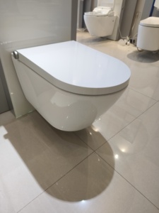 Inodoro Inteligente Moderno con Bidé Integrado, Taza de Cerámica Premium E400, Montado en la Pared, OEM ODM, Sanitario con Certificación CE, WC sin Borde - Product Image 5