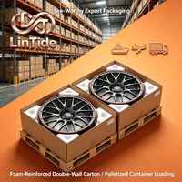 Jantes en aluminium concaves type Y à rayons multiples, finition noir satiné avec rebord extérieur rouge, PCD ET personnalisés, pour voitures de course, vente en gros