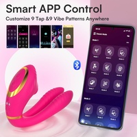 Vibrateur OG avec application de contrôle à distance, double vibrateur, 9 modes de vibration, rechargeable par USB, pour femmes, flirt, masturbation, jouets pour adultes
