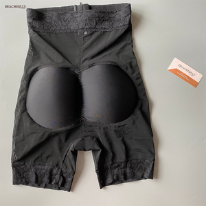 Shorts rembourrés BBL, gaine ventre plat et rehausseur de fesses en dentelle, culotte sculptante avec fermeture à crochets et fermeture éclair - Product Image 5