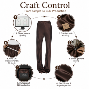<span class=keywords><strong>Pantaloni</strong></span> Lounge <span class=keywords><strong>in</strong></span> Raso Eleganti di Alta Gamma per Donne, Etichetta Personalizzata e Confezione, Fornitore Professionale B2B - Product Image 3