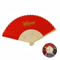 Kipas Tangan Vintage dengan Tulang Bambu 21cm dan Penutup Kain untuk Hadiah