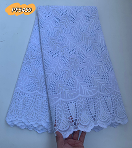 Pizzo Svizzero in Cotone Importato da Dubai / Tessuto in Pizzo <span class=keywords><strong>di</strong></span> Alta Qualità / Pizzo Voile Svizzero <span class=keywords><strong>di</strong></span> Alta Qualità 2025 Tessuti in Pizzo <span class=keywords><strong>di</strong></span> Cotone Bianco Liscio - Product Image 2