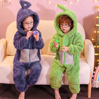 Großhandel Kinder Baby Cartoon Tier Onesie Kostüm Plüsch-Strampler Overall Winter Halloween Cosplay Unisex OEM
