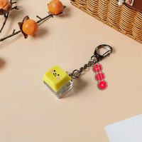 Wholesale BT21 Keycap Keychain Jin JK V RM J-hope Jimin Suga Acrylic Lighting Keyboard Keychain Kawaii Btis Keycap Keychain