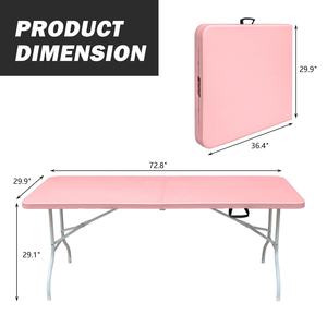Mesas Plegables <span class=keywords><strong>de</strong></span> Plástico Resistente <span class=keywords><strong>de</strong></span> Color Rosa para Exteriores, <span class=keywords><strong>de</strong></span> 8 Pies <span class=keywords><strong>de</strong></span> Largo, para Eventos y Picnics, Mesas Plegables <span class=keywords><strong>de</strong></span> Plástico <span class=keywords><strong>de</strong></span> 4 Pies <span class=keywords><strong>de</strong></span> Largo para Eventos y Picnics - Product Image 1