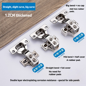 Петля из нержавеющей стали 304, современная, простая, американского типа, с коротким рычагом, 35 мм, с доводчиком, бесшумная, для узких боковых панелей, специальная - Product Image 4