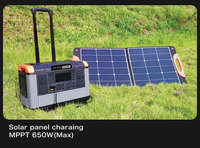 Batterie au lithium LiFePo4 2000Wh 3000Wh Générateur d'énergie solaire 5000w 110v 220v 5kw Centrale électrique portable