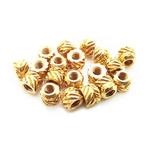 Đồng Thau Nóng Chảy Chèn <span class=keywords><strong>Nuts</strong></span> Threaded Chèn Sưởi Đúc Đồng Nut Đôi Twill Khía Tiêm Brass Nut M2 ISO 1000 Pcs - Product Image 5