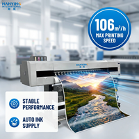 HY-1804 Nueva Impresora de Alta Velocidad Totalmente Automática de 1.8m con 4 Cabezales Eco Solventes para I3200 para Impresión de Vinilos Adhesivos y Pancartas Flexibles