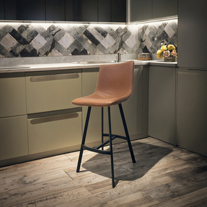 <span class=keywords><strong>Tabouret</strong></span> <span class=keywords><strong>de</strong></span> <span class=keywords><strong>bar</strong></span> avec repose-pieds pour petit-déjeuner en similicuir/tissu <span class=keywords><strong>taupe</strong></span> - Product Image 5