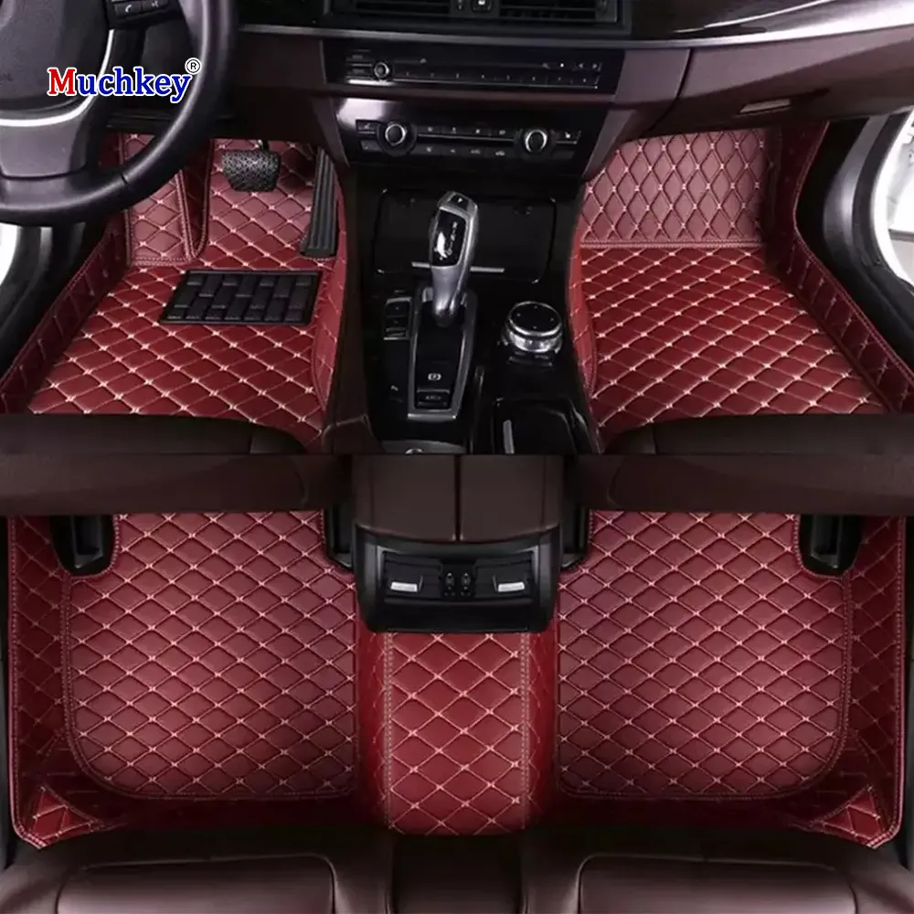 Muchkey Customized Manufacturers Car Mats for Dodge Challenger 2door 2015-2019 3D Leather Car Floor Mats