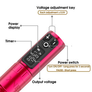 Máquina de Tatuar Rotativa Inalámbrica Profesional Custom Ambition <span class=keywords><strong>Flamingo</strong></span> con Motor Sin Núcleo Potente de 2400mAh - Product Image 3