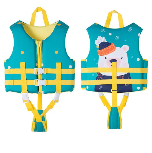 Chaleco salvavidas ajustable de neopreno para niños, chaqueta de vida de Color personalizado, con cremallera de espuma EPE