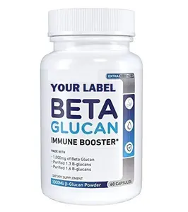 Beta 1,3-glucan chiết xuất bổ sung Non-GMO thuần chay dựa trên tảo, không men, 500 mg cho hệ thống miễn dịch tăng cường