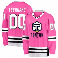 Maillots de hockey personnalisés haut de gamme pour hommes, style hip-hop vintage, à lacets, 100 % polyester, séchage rapide, antibactériens, avec lettres brodées