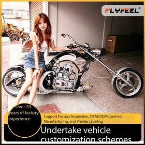Chopper Oversize con Pneumatico Posteriore Largo 205/40-14 e Manubrio da 90cm per Piloti Audaci - Product Image 2