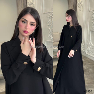 <span class=keywords><strong>Manteau</strong></span> Abaya Noir Respirant <span class=keywords><strong>en</strong></span> Gros, Design Élégant, Longueur Cheville, pour Femmes Musulmanes, Vente Directe Usine, Modeste, Style Dubaï - Product Image 2
