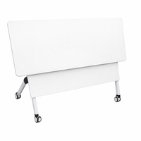 Table de conférence pliante moderne en métal, écologique, pour bureau et salle de classe, mobilier de formation avec panneau imitation bois