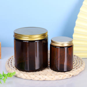 Ermetico vuoto 100ml 250ml smerigliato chiaro ambra piccolo Tealight portacandele lanterne barattoli di candela con coperchi in alluminio - Product Image 5