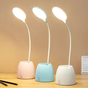 Moderne LED Schreibtisch lampe 3 Farben Dimmbarer USB-Lades ch lauch Design Lese lampe Augenschutz Schreibtisch Licht Schlafzimmer Nachttisch lampe