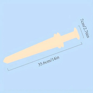 Épée en bois à assembler, modèle couteau pirate, pour loisirs créatifs d'enfants, fournitures de fête, épée à graffiter DIY - Product Image 3