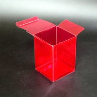 Boîtes cadeaux en plastique PET transparentes rectangulaires de haute qualité pour café, thé, jus, boissons, emballages en blister recyclables, couleur personnalisée or