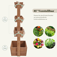 Jardinière carrée écologique simple à 4 niveaux en bois de sapin pour plantes verticales