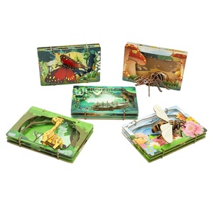 Miniature papier théâtre Laser découpe jouets en bois Miniature fait à la main 3D Puzzle maison - Product Image 1