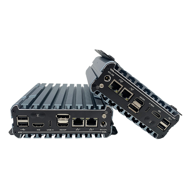 Cheap Mini PC Industrial Fanless N100 Processor with Dual Ethernet Industrial Embedded Mini Computer