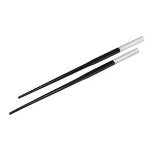 Japanese Luxury Flatware <b>Chopstick</b> Set 2pc Wood & Chromed Cute Design <b>Disposable</b> Bamboo Flatware for Business Gifts Packed Pair - Product Image 1