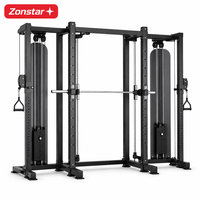 Station multifonctionnelle commerciale : Machine Smith, Crossover à câbles, Power Rack, Pile de poids sélectionnable – Équipement de gym