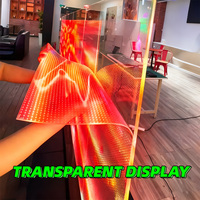 Película Transparente LED Autoadhesiva Flexible para Publicidad Comercial P6 P10, Animación para Tiendas Minoristas, Centros Comerciales, Ventanas de Vidrio