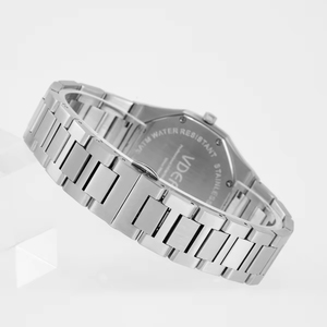 Montre personnalisée OEM, bracelet en cuir simple, étanche 30 mètres, ultra-fine, cadran bleu mat classique, quartz. - Product Image 3