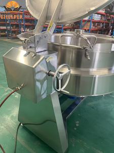 Chaudière de cuisson inclinable à double enveloppe de <span class=keywords><strong>100</strong></span> à 600 L / Chaudière à vapeur à double enveloppe |   Pour la garniture des <span class=keywords><strong>g</strong></span>âteaux de lune, les confiseries, les produits laitiers, la torréfaction du café, le pop-corn - Product Image 4