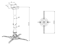 Vente chaude bonne qualité montage au plafond support de projecteur support de projecteur adapté à la maison et au bureau
