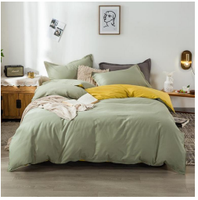 Parure de lit moderne 100 % coton de couleur unie, ensemble de literie doux et durable en coton, housse de couette, drap et taies d'oreiller pour hôtel et maison
