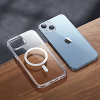 Étui de téléphone magnétique d'origine pour iPhone 14 Pro Max, étui de luxe transparent antichoc pour iPhone 14 15 Promax
