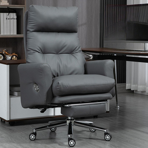 Silla de Oficina Giratoria de Cuero Cómoda EaseNeat con Reposapiés Ergonómica para el Hogar - Product Image 6