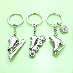 Roller Skate Scooter Keychains Zinc Alloy Custom High Quality Promotional Silk Screen Printing Top Keychain - Product Image 3